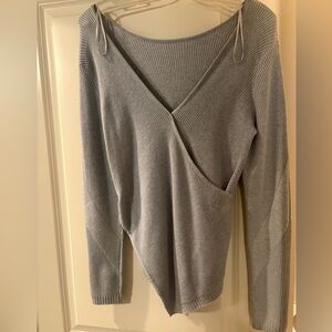 Lululemon Wrap it Back Light blue V-Neck Sweater